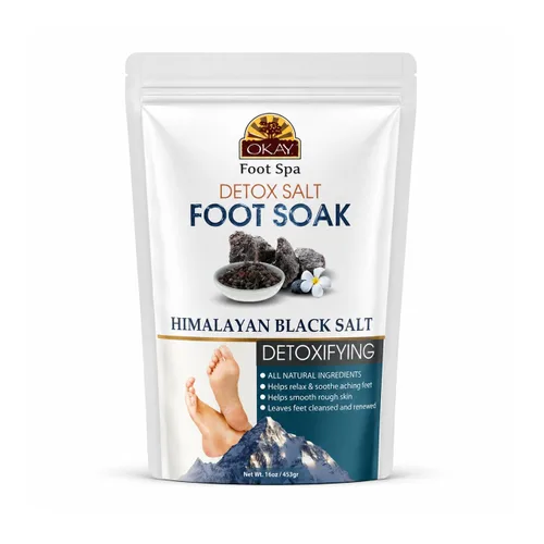 Vista 3 de OKAY Exfoliante para pies de manteca de cacao natural, 6 onzas