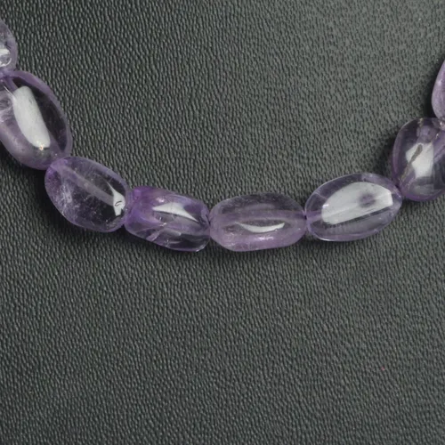 Vista 3 de gemhub 139ct amatista de curación Natural suave de abalorio redondas 1Strand Collar De 16" para joyas dr-511