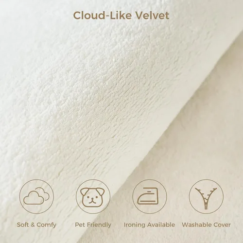 Vista 5 de Sofá modular de nube sin hueso en forma de L de 120 pulgadas, sofá modular con otomana Beige