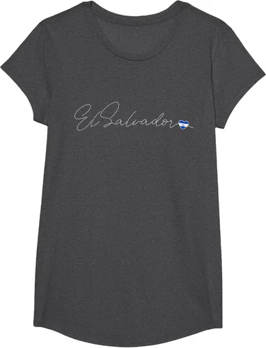Vista 41 de Camiseta Simple Love El Salvadoreño con diseño de corazón en El Salvador