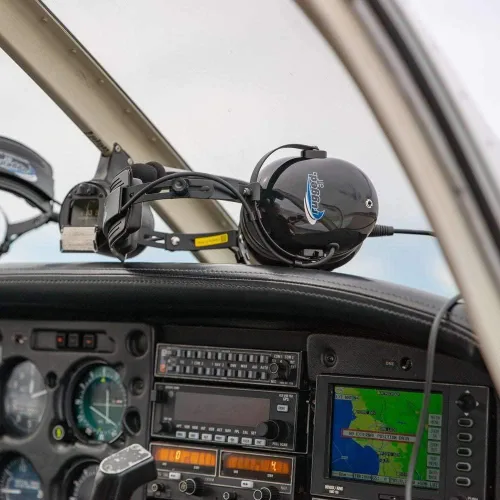 Vista 6 de Rugged Air RA200 auriculares para pilotos de aviación general, color negro