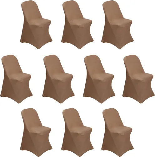 Vista 57 de Efavormart - Funda para silla plegable elástica de elastano, ajustable, para cenas, eventos, bodas, fiestas, banquetes, catering, color beige