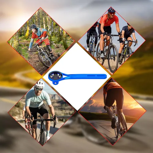 Vista 6 de Soporte para computadora de bicicleta, aleación de aluminio frontal compatible con Garmin, Wahoo, Bryton, Cateyer, cámara de acción deportiva