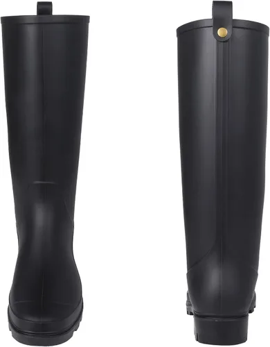 Vista 4 de Asgard Botas de lluvia altas impermeables hasta la rodilla para mujer - Becerro delgado