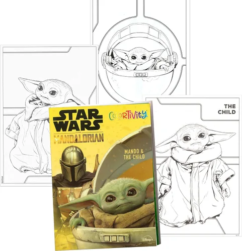 Vista 9 de Star War Mandalorian & Baby Yoda - Juego de libros para colorear y actividades, 2