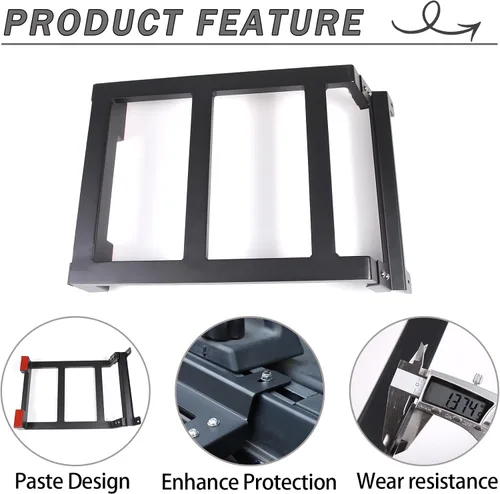 Vista 3 de Lcojicep Escalera de aluminio para escalar, portaequipajes, accesorios de decoración funcionales compatibles con Hummer H2 2003-2009