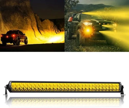 Vista 24 de Barra de luz LED de 12 pulgadas EK ENNOKING de doble fila, foco marino blanco, alta luminosidad, 100 W, luz LED de haz puntual y de inundación, luz