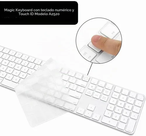 Vista 3 de Skin de teclado para teclado mágico A2520 con teclado numérico Teclado mágico 2021 con teclado numérico (Touch ID)