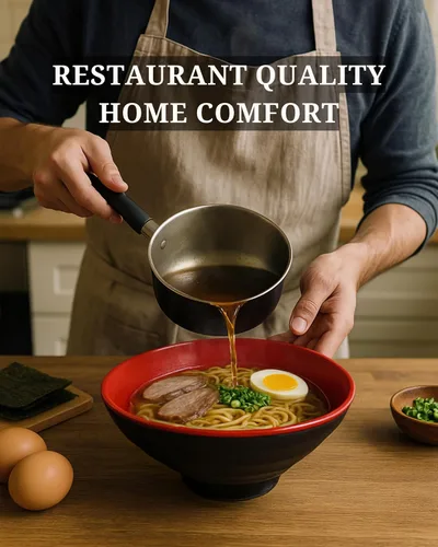 Vista 3 de APEX S.K. Juego de tazones de ramen grandes Pho Tazones y Cucharas Asiático Pho Bowl Tazones de melamina Cuchara Japonesa Sopa Oriental 50.7 fl oz