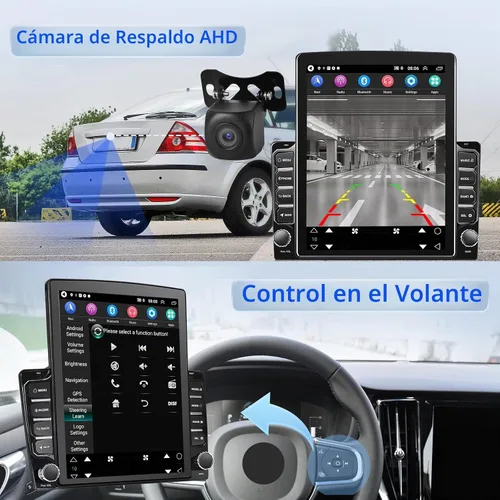 Vista 6 de Estéreo vertical del coche del Din doble de 2G+64G Android con Carplay y Android Auto 9,7 pulgadas de radio de la pantalla táctil