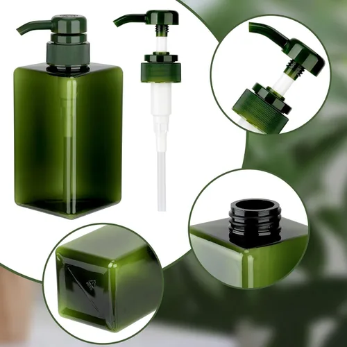 Vista 2 de Botellas dispensadoras de jabón recargables de alta calidad, conveniente y elegante dispensador para champú, loción, jabón o lavado de manos
