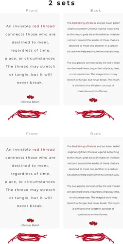 Vista 8 de Red String of Fate Bracelet - Anniversary Gift Couples - Boyfriend Girlfriend Matching Bracelets - Husband Wife Couple Jewelry - Pulseras Hilo Rojo