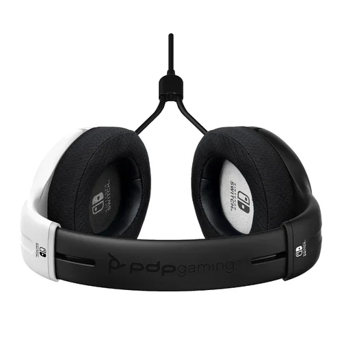 Vista 12 de PDP Gaming LVL40 Stereo Headset with Mic for Switch OLED - Noise Cancelling Microphone - Black White - Nintendo Switch