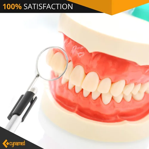Vista 7 de Cynamed Espejo de inspección dental con iluminación LED - Veterinario dental primeros auxilios telescópico difícil de alcanzar espejo oral antivaho