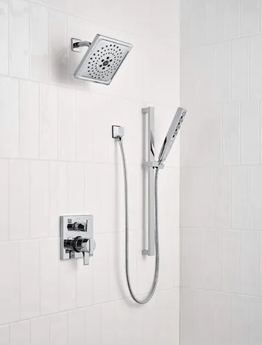 Vista 4 de Delta Faucet Ara 17 Series - Kit de moldura de válvula desviadora integrada de 6 ajustes, kit de moldura de válvula desviadora dorada, kit de Bronce