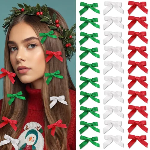 Vista 11 de 20 piezas de lazos negros para el cabello con cinta, clips tipo cocodrilo para el cabello, pasadores para el cabello para adolescentes, pinzas