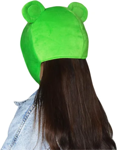 Vista 4 de Lindo gorro de rana de felpa para disfraz de Halloween, fiesta de cosplay