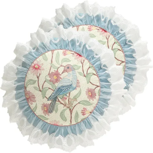Vista 111 de patdrea Funda de almohada de terciopelo francés de diseño, 18 x 18 pulgadas Aviario