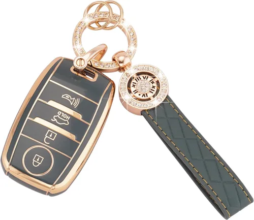 Vista 11 de EKALA TPU Key Fob Cover, Key Fob Protector with Bling Key Fob Keychain
