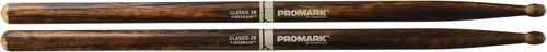 Vista 4 de ProMark Classic Forward 2B FireGrain Baquetas, baquetas con acabado lacado, TX2BW-FG, punta de madera ovalada, nogal, 1 par