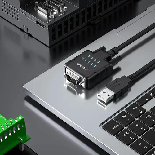 Vista 10 de Adaptador USB a RS232, 9 LED de estado, puerto serie DB9