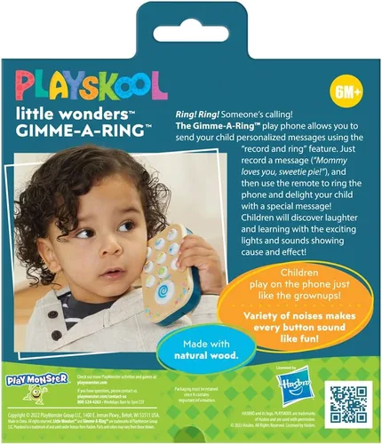 Vista 3 de Playskool Little Wonders Gimme-A-Ring - Teléfono de juguete - Deja mensajes telefónicos para bebé - A partir de 6 meses