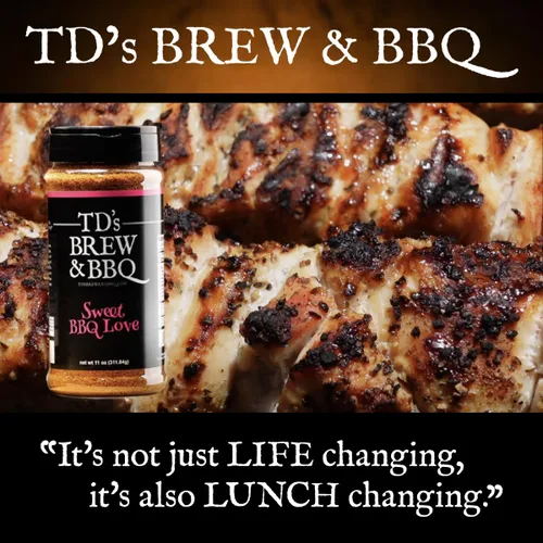 Vista 7 de TD's Brew & BBQ SWEET BBQ LOVE Rub & Seasoning - BBQ Rub - Sweet BBQ Rub - Smoke Rub