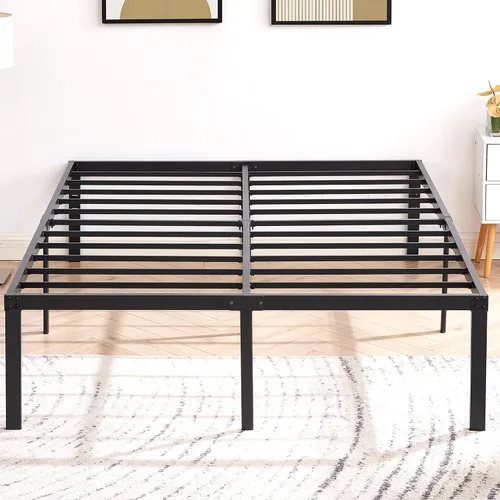 Vista 10 de Base de cama Vecelo, de 14 pulgadas, listones de acero resistente Plataforma metálica B