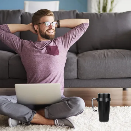 Vista 4 de Asa de vasos aislados de 20 onzas, mango de vaso antideslizante, mango de taza de viaje, compatible con vaso de 20 onzas, mango de vaso negro, mango