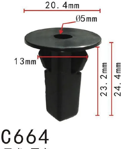 Vista 59 de Autobahn88 - Clip de remache tipo push-in para parachoques, compatible con Renault (OEM: 054000001R) (Paquete de 20)