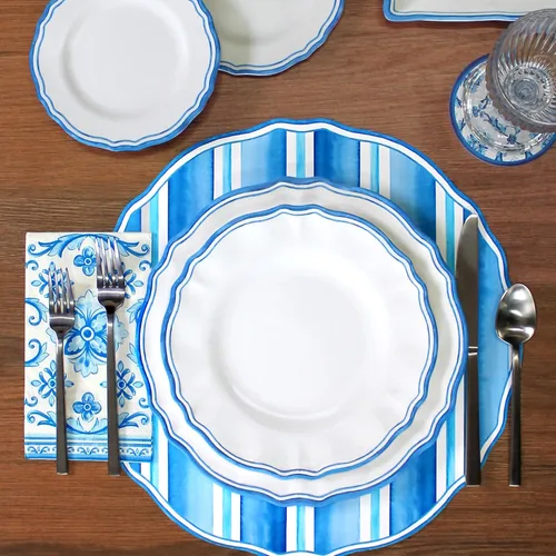 Vista 4 de Le Cadeaux Maison - Platos de melamina para aperitivos de 6 pulgadas, juego de 4