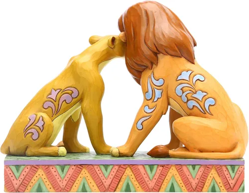Vista 4 de Enesco Disney Traditions by Jim Shore - Figura ceñida de Simba y Nala del Rey León, 5.12 pulgadas, multicolor