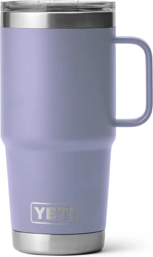 Vista 8 de YETI - Vaso de viaje Rambler de 20 onzas, de acero inoxidable, aislada al vacío con tapa fuerte Stronghold Blanco