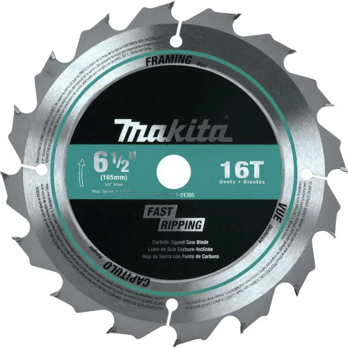 Vista 3 de Makita T-01395 6-1/2" 16T Hoja de sierra circular con punta de carburo, encuadre