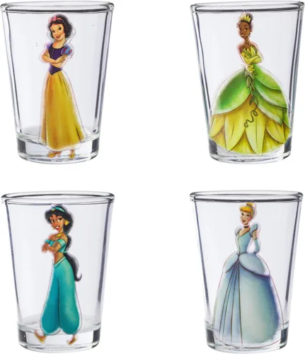 Vista 19 de Silver Buffalo Disney Una película Goofy - Juego de 4 mini vasos con personajes de Goofy, Max Goof, Roxanne y Bobby Zimuruski, 1.5 onzas
