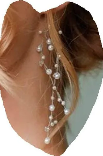 Vista 6 de Denifery Pendientes de novia delicados bohemios para novia, aretes de boda, aretes minimalistas, aretes de novia, tiara de novia