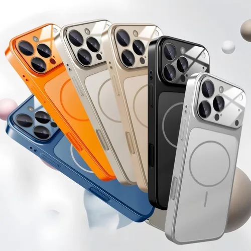 Vista 6 de Funda de Serie Magnética Diseñada para iPhone 13, [Compatible con MagSafe][Protección de Lente de Cámara de Vidrio Templado], Cubierta Protectora