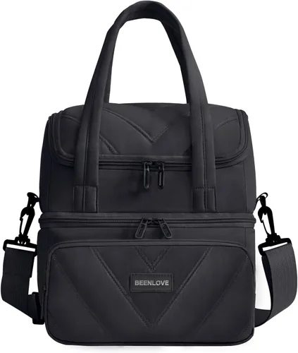 Vista 11 de Bolsa de almuerzo para mujer, suave y ligera, lonchera aislada a prueba de fugas con correas, lonchera térmica reutilizable para almuerzo