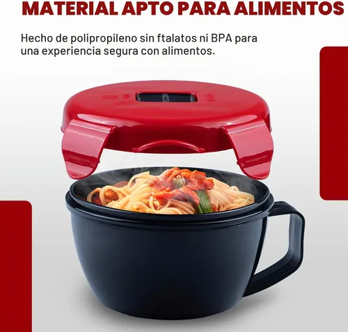 Vista 3 de MATICAN Tazón de sopa para microondas con tapa, taza de sopa con tapa, recipientes de microondas para fideos ramen, sopa, bebidas, 31.11 onzas