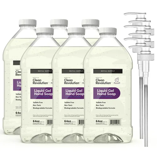Vista 18 de Clean Revolution Jabón de manos en gel líquido, líquido sedoso rico, espuma rápida, enjuague rápido, contiene aceites esenciales reales
