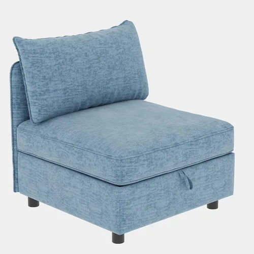Vista 6 de ERYE Sofá modular de 68 pulgadas con asiento profundo, sofá modular de almacenamiento con respaldo y reposabrazos de combinación gratuita, sofá