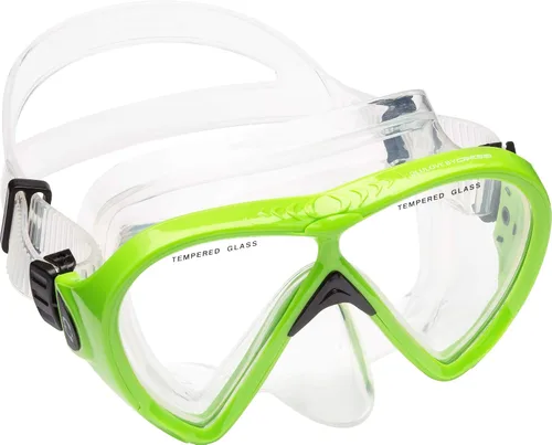 Vista 4 de Cressi Juego de snorkel para adultos (máscara, esnórquel, aletas ajustables) ideal para viajes, equipo ligero y colorido Bonete Set