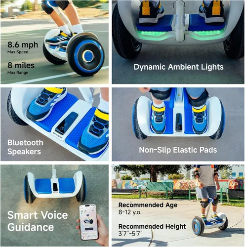 Vista 2 de Segway Ninebot S2 - Patinete de autoequilibrio para niños, de 8 a 12 años