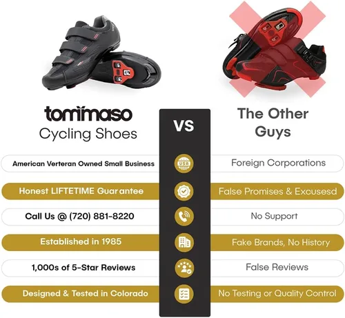 Vista 2 de Tommaso Strada Ready to Ride - Zapatos de ciclismo para hombre con aspecto Delta o SPD preinstalados, zapatos de bicicleta optimizados para hombres