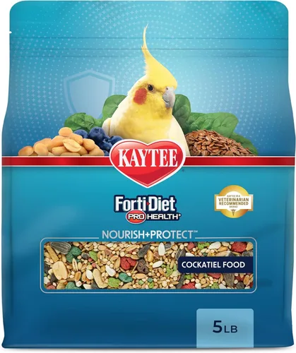 Vista 15 de Comida saludable para pájaros Kaytee Forti Diet Pro, para periquitos, Pastel de cumpleaños Apoyo digestivo diario. Comida de loro para cacatúas.