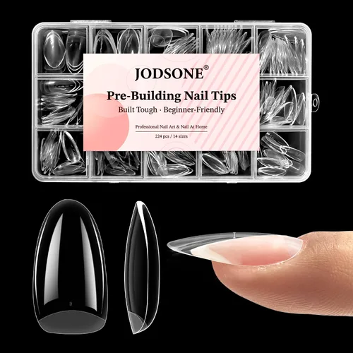 Vista 11 de JODSONE Gel de pegamento de uñas 4 en 1 de 0.5 onzas líquidas para puntas de uñas, pegamento de extensión de larga duración para puntas de uñas
