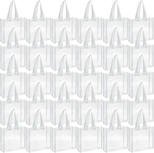 Vista 13 de Paterr 30 piezas de bolsas transparentes aprobadas para estadio, paquete al por mayor de 10 x 10 x 4 pulgadas, bolsas de regalo transparentes