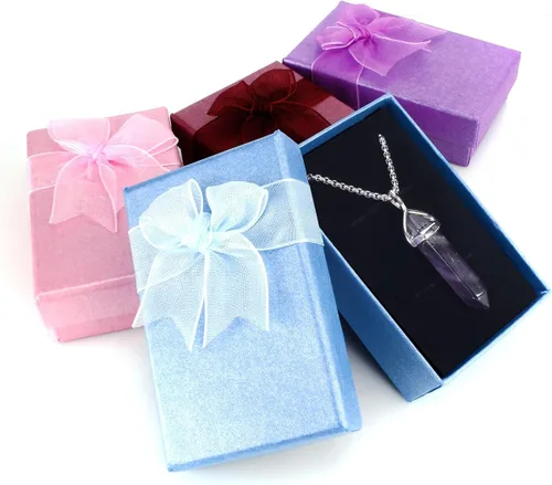 Vista 6 de BEADNOVA - Collares de cristal para mujer, de piedras preciosas, con colgante de cristal para energía espiritual, sanación, hexagonal