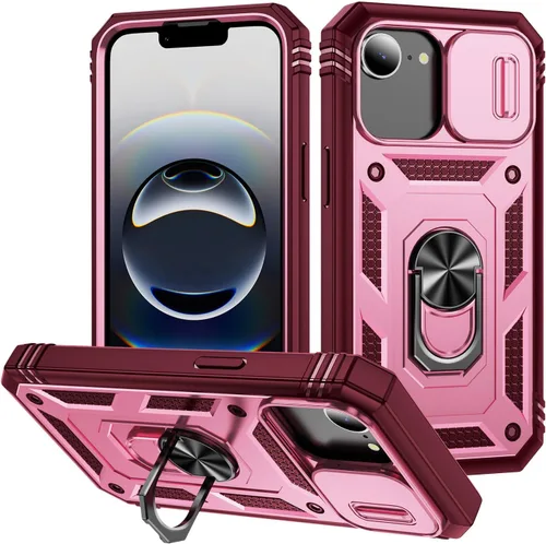 Vista 51 de Funda para iPhone 14, a prueba de golpes, resistente a los impactos, con lente deslizante protectora para iPhone 14 (6.1 pulgadas) (azul)