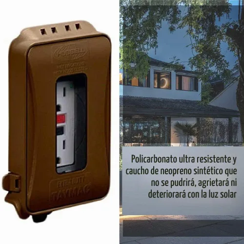 Vista 7 de Hubbell-Bell - Cubierta de enchufe horizontal y vertical, resistente a la intemperie, ampliable, perfil bajo, extraresistente mientras está en uso